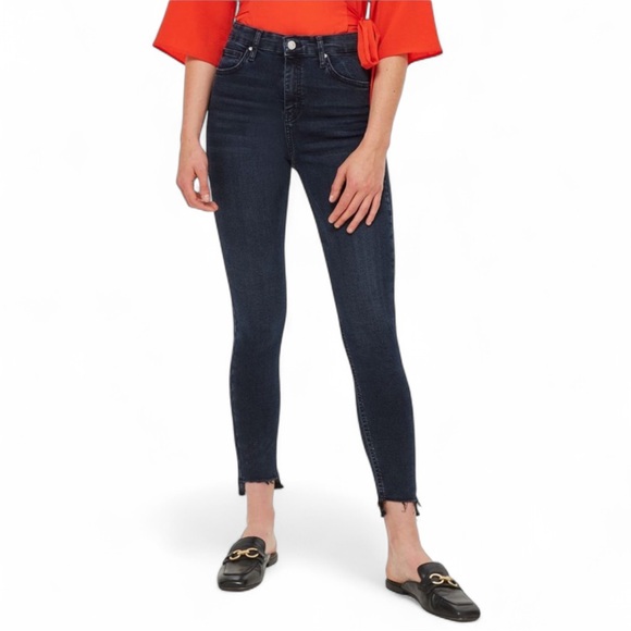 Topshop Denim - Topshop Jaime Step Hem Skinny Jeans Dark Wash Size 25